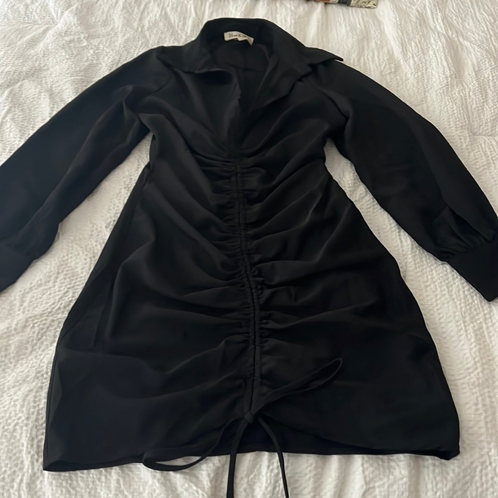 Black scrunched dress